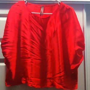 Anthro red blouse